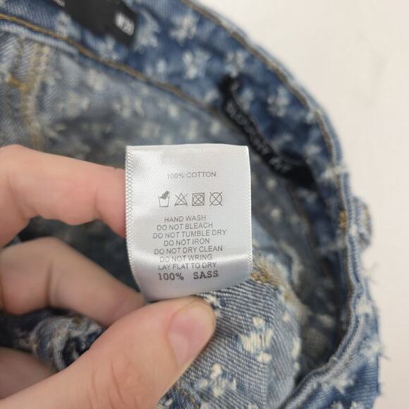 Jaded London Women's Medium Wash Distressed Streetwear Slouchy Jeans Size 28 - Picture 8 of 10